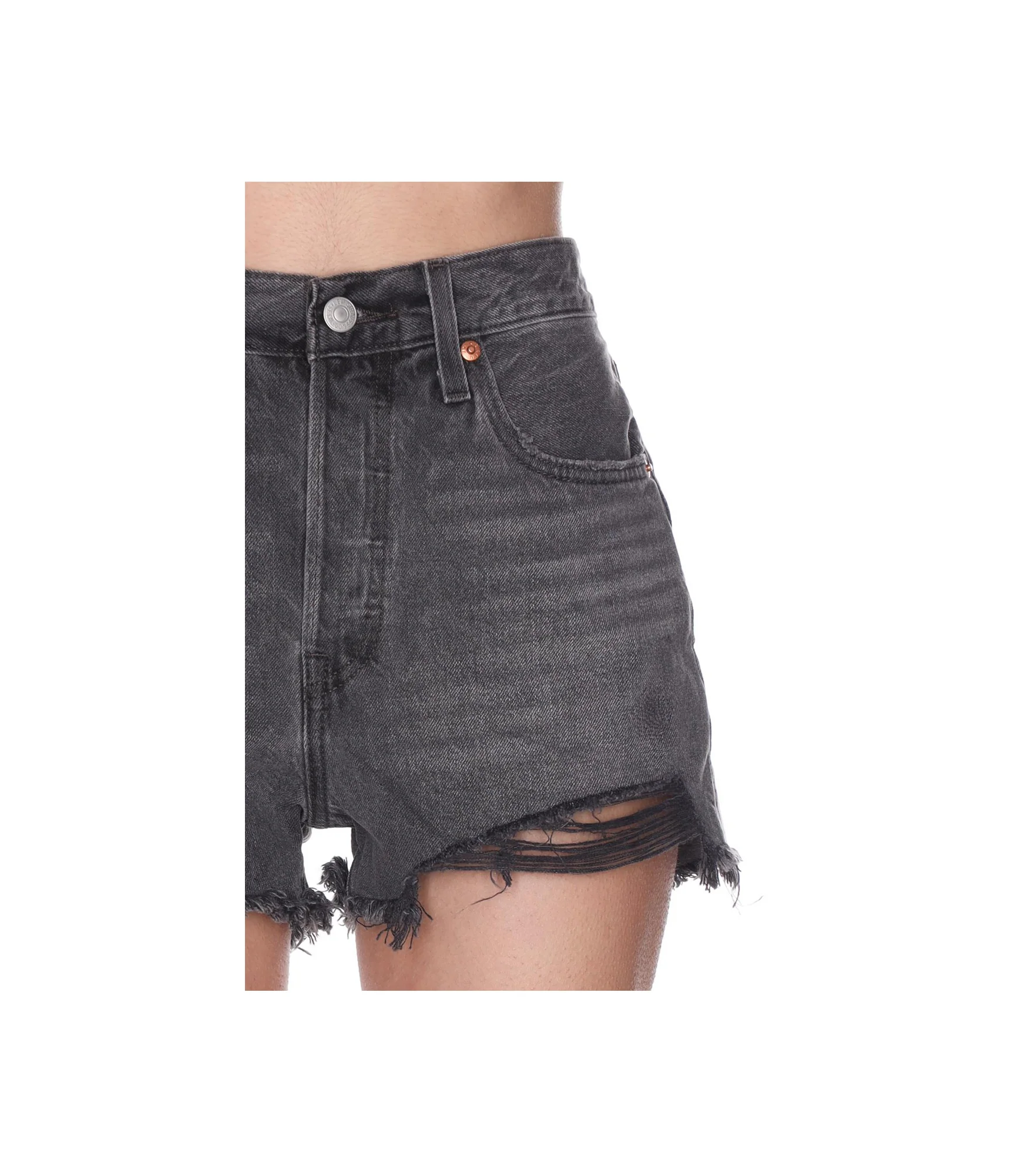 501 High Rise Short - Black - Image 3